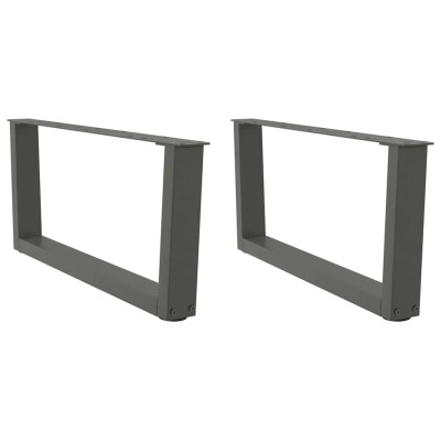 Patas para mesa de centro en forma de V (2 unidades), antracita, 70 x (30-31,3) cm, acero