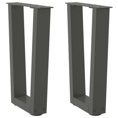 Patas para mesa de centro en forma de V (2 unidades), antracita, 28 x (42-43,3) cm, acero