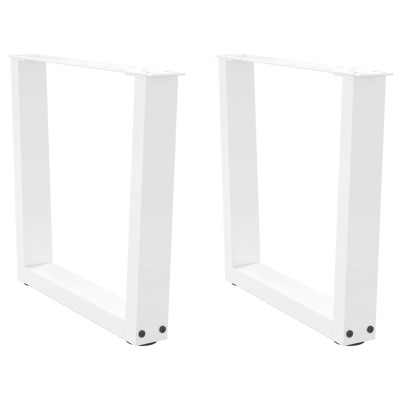 Patas para mesa de centro en forma de V (2 unidades), color blanco, 50 x (42-43,3) cm, acero
