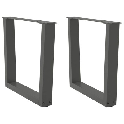 Patas para mesa de centro en forma de V (2 unidades), antracita, 50 x (42-43,3) cm, acero
