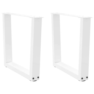 Patas para mesa de centro en forma de V (2 unidades), color blanco, 60 x (42-43,3) cm, acero