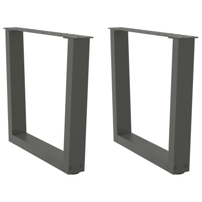 Patas para mesa de centro en forma de V (2 unidades), antracita, 60 x (42-43,3) cm, acero