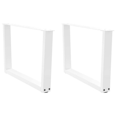 Patas para mesa de centro en forma de V (2 unidades), color blanco, 70 x (42-43,3) cm, acero