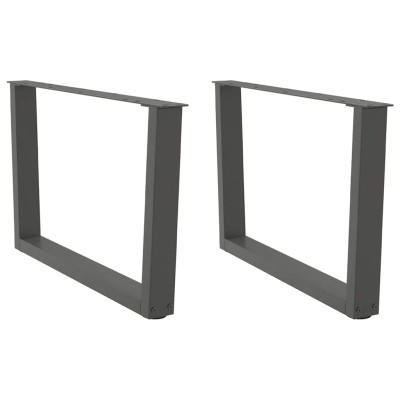 Patas para mesa de centro en forma de V (2 unidades), antracita, 70 x (42-43,3) cm, acero