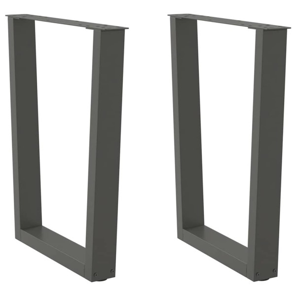 Patas para mesa de comedor en forma de V (2 unidades), antracita, 70 x (72-73,3) cm, acero