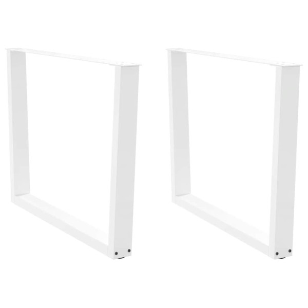 Patas para mesa de comedor en forma de V (2 unidades), color blanco, 100 x (72-73,3) cm, acero