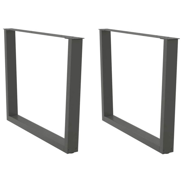 Patas para mesa de comedor en forma de V (2 unidades), antracita, 100 x (72-73,3) cm, acero