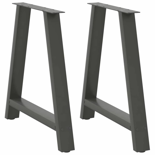 Patas para mesa de comedor en forma de A (2 unidades), antracita, 80 x (72-73) cm, acero