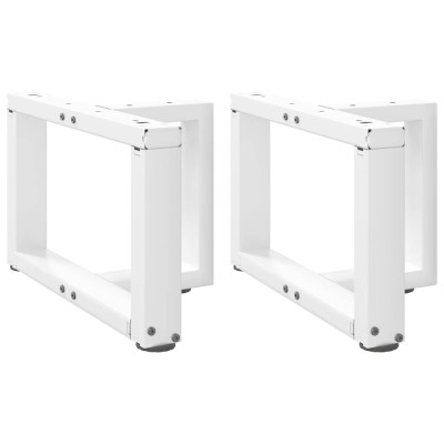 Patas para mesa de centro en forma de T (2 unidades), color blanco, 40 x 25 x (30-31) cm, acero