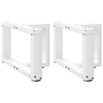 Patas para mesa de centro en forma de T (2 unidades), color blanco, 50 x 25 x (30-31) cm, acero