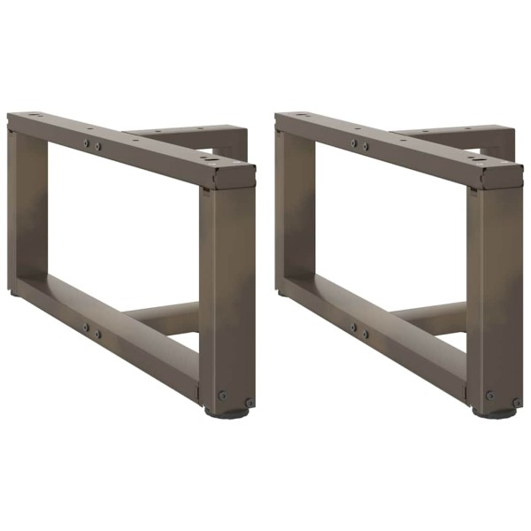 Patas para mesa de centro en forma de T (2 unidades), color negro, 60 x 25 x (30-31) cm, acero