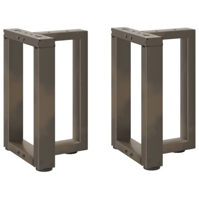 Patas para mesa de centro en forma de T (2 unidades), color negro, 28 x 25 x (42-43) cm, acero