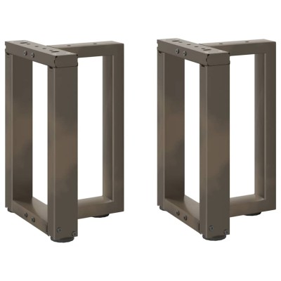 Patas para mesa de centro en forma de T (2 unidades), color negro, 38 x 25 x (42-43) cm, acero
