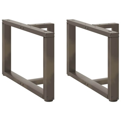 Patas para mesa de centro en forma de T (2 unidades), color negro, 60 x 25 x (42-43) cm, acero