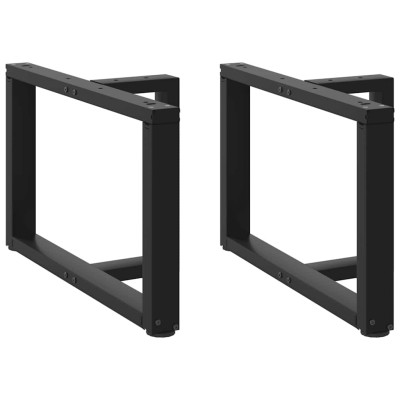 Patas para mesa de centro en forma de T (2 unidades), color negro, 70 x 25 x (42-43) cm, acero