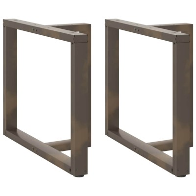 Patas para mesa de comedor en forma de T (2 unidades), color negro, 100 x 35 x (72-73) cm, acero
