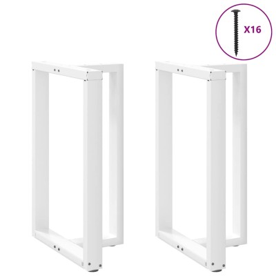 Patas para mesa de bar en forma de T (2 unidades), color blanco, 60 x 35 x (90-91) cm, acero