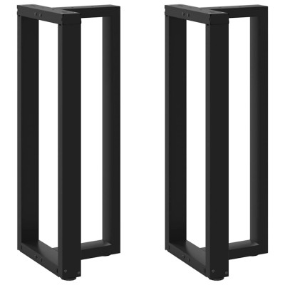 Patas para mesa de bar en forma de T (2 unidades), color negro, 40 x 35 x (100-101) cm, acero