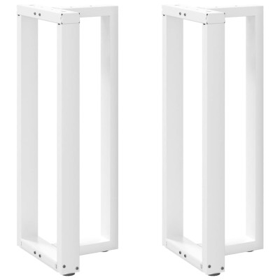 Patas para mesa de bar en forma de T (2 unidades), color blanco, 40 x 35 x (100-101) cm, acero