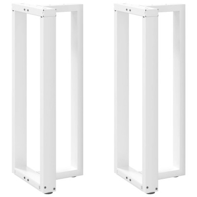 Patas para mesa de bar en forma de T (2 unidades), color blanco, 50 x 35 x (100-101) cm, acero