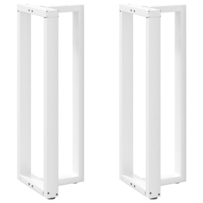 Patas para mesa de bar en forma de T (2 unidades), color blanco, 40 x 35 x (110-111) cm, acero