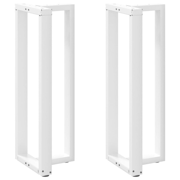 Patas para mesa de bar en forma de T (2 unidades), color blanco, 40 x 35 x (110-111) cm, acero
