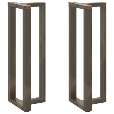 Patas para mesa de bar en forma de T (2 unidades), color negro, 50 x 35 x (110-111) cm, acero