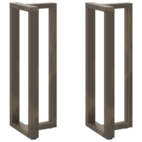 Patas para mesa de bar en forma de T (2 unidades), color negro, 50 x 35 x (110-111) cm, acero
