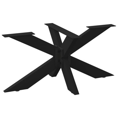 Pata para mesa de centro con forma de araña, color negro, 98 x 58 x (42-43) cm, acero