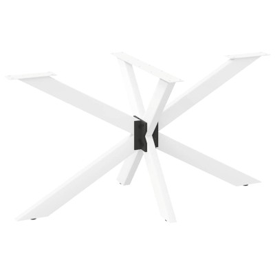 Pata de mesa de comedor forma araña blanca 150x78x(72-73) cm acero