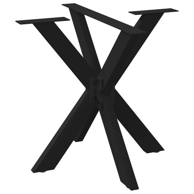 Pata de mesa de comedor forma araña negra 85x85x(72-73) cm acero
