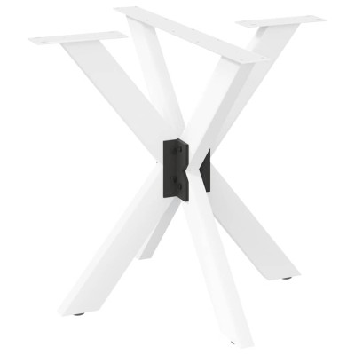 Pata de mesa de comedor forma araña blanca 85x85x(72-73) cm acero