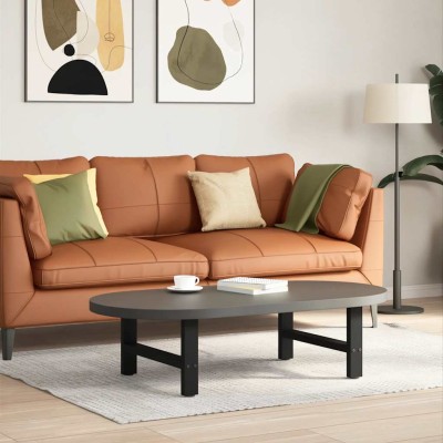 Patas para mesa de centro negras (2 unidades, 60 x 30-31 cm, acero)