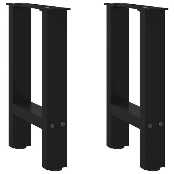 Patas para mesa de centro negras (2 unidades, 28 x 42-43 cm, acero)