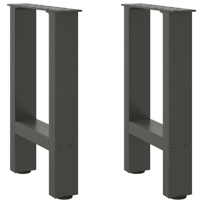 Patas para mesa de centro antracita (2 unidades, 28 x 42-43 cm, acero)