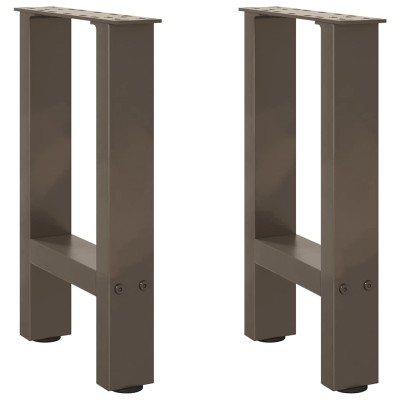 Patas para mesa de centro de acero natural (2 unidades, 28 x 42-43 cm)