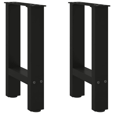 Patas para mesa de centro negras (2 unidades, 38 x 42-43 cm, acero)