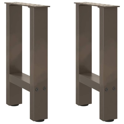 Patas para mesa de centro de acero natural (2 unidades, 38 x 42-43 cm)