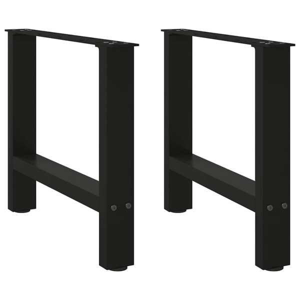 Patas para mesa de centro negras (2 unidades, 60 x 42-43 cm, acero)