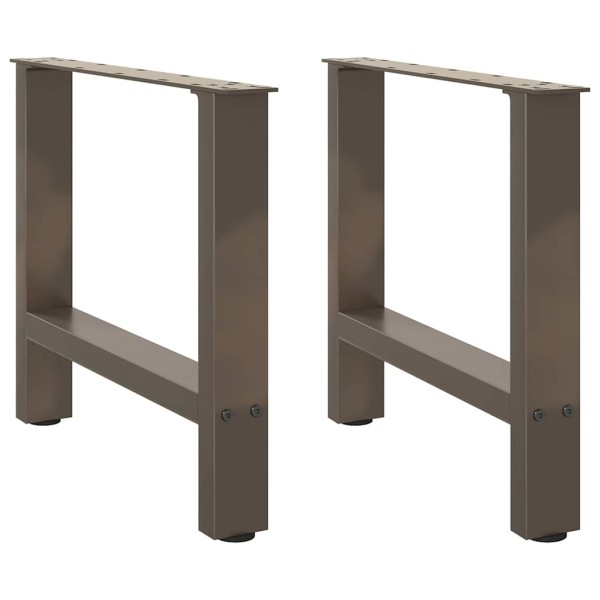 Patas para mesa de centro de acero natural (2 unidades, 60 x 42-43 cm)