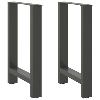 Patas para mesa de comedor antracita (2 unidades, 60 x 72-73 cm, acero)