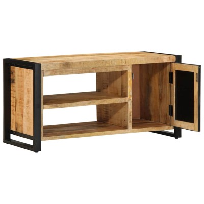 Banco de Zapatos Marrón 100 x 40 x 50 cm Madera maciza de Mango