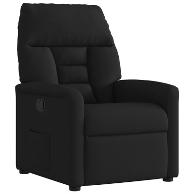 Sillón reclinable de tela negro