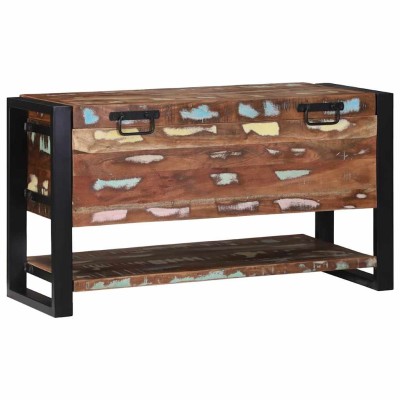 Caja de Almacenamiento Multicolor Madera maciza recuperada