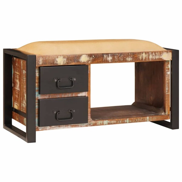 Banco de Almacenamiento Multicolor Madera maciza recuperada