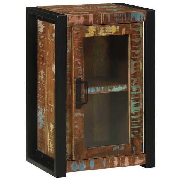 Armario de Baño con puerta Multicolor Madera maciza recuperada