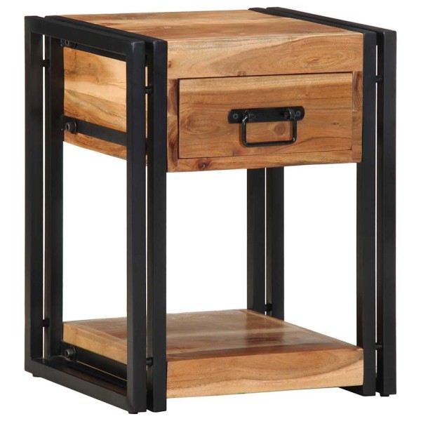 Armario de Noche 2 pcs 40 x 35 x 50 cm madera maciza de acacia