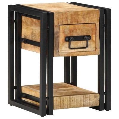 Armario de Noche 2 pcs 30 x 30 x 40 cm madera maciza de mango