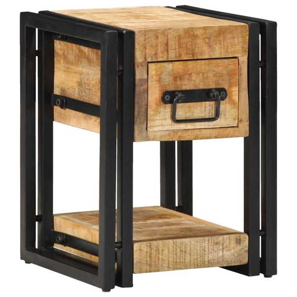 Armario de Noche 2 pcs 30 x 30 x 40 cm madera maciza de mango