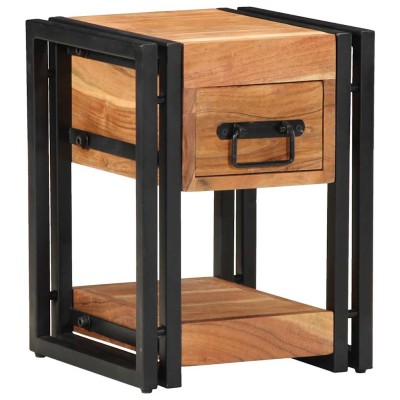 Armario de Noche 2 pcs 30 x 30 x 40 cm madera maciza de acacia